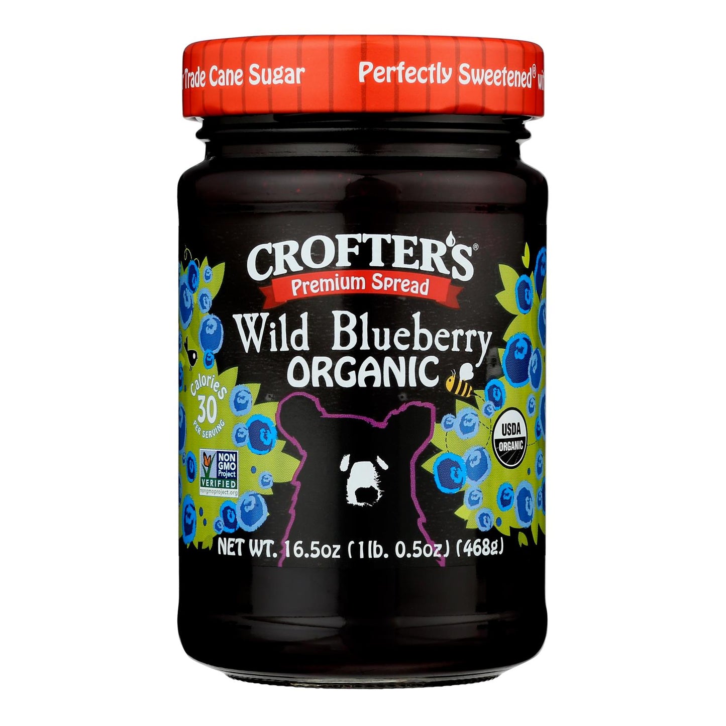 Crofters - Arándano silvestre Prem Sprd Wld - Caja de 6 - 16,5 oz