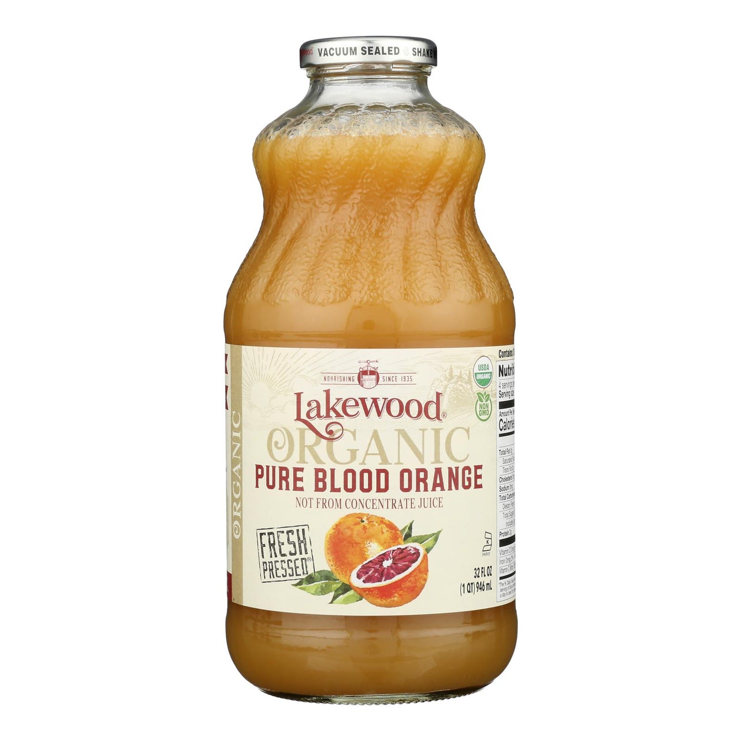 Lakewood - Juice Bld Orng Pure - Caja de 6 - 32 Fz