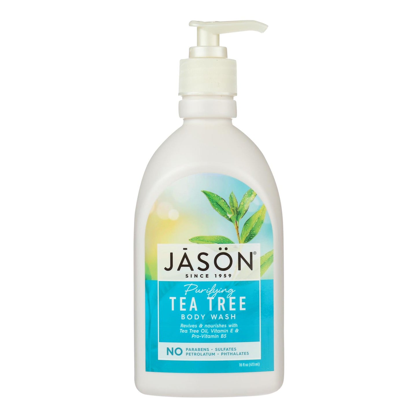 Jason Natural Products - Gel de baño con aceite de árbol de té - 1 unidad - 16 oz