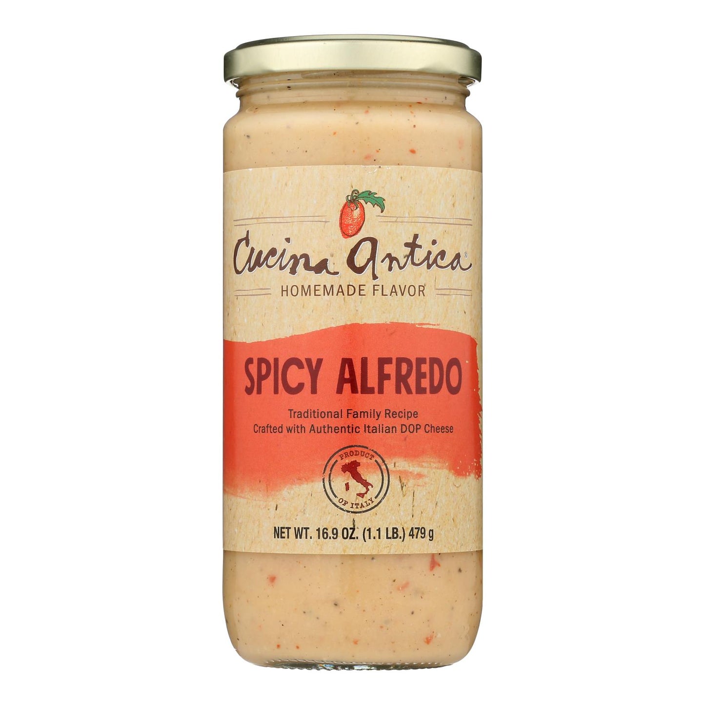 Cucina Antica - Salsa Alfredo Picante - Caja de 6-16.9 Oz