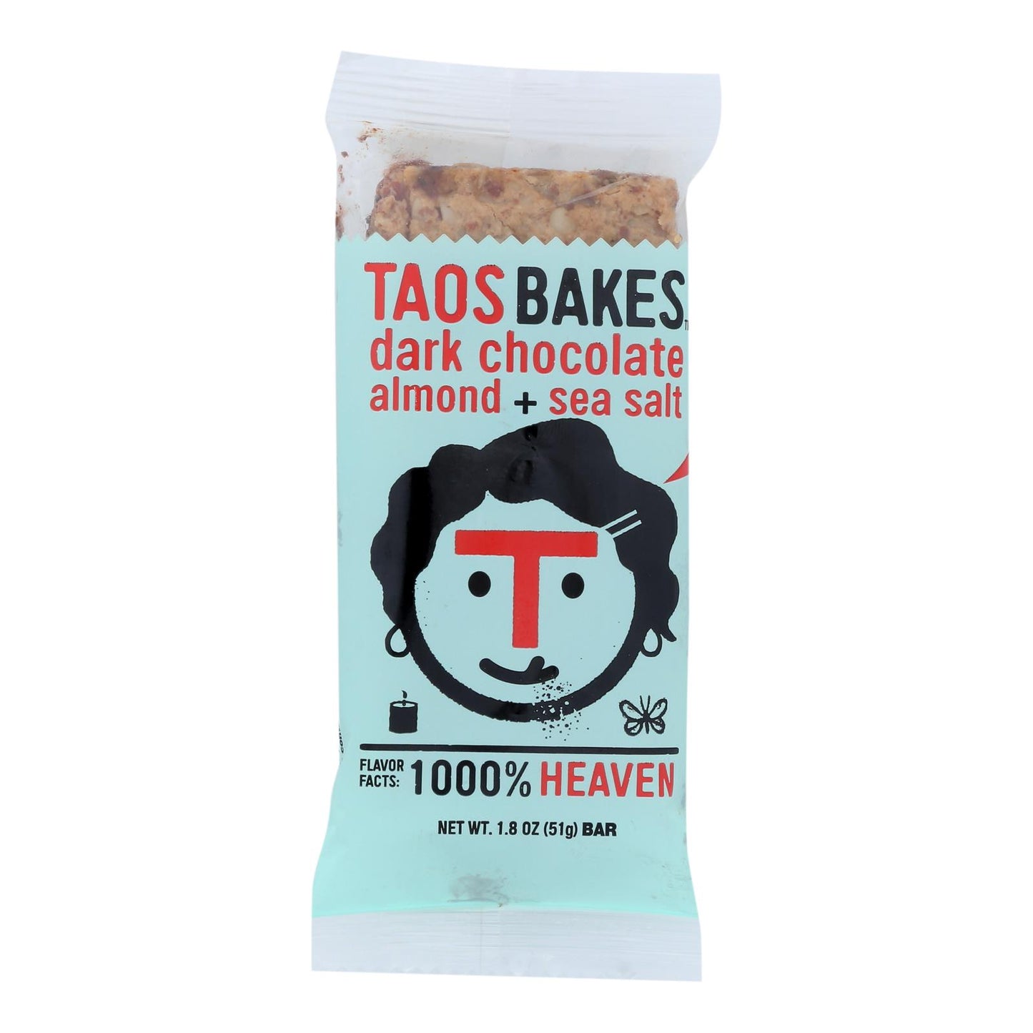 Taos Bakes - 黑巧克力杏仁海盐条 - 12 盒装 - 1.8 盎司