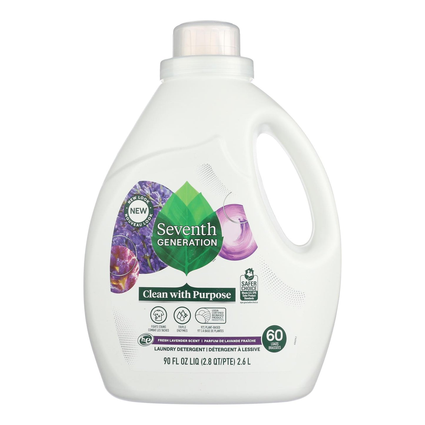 Séptima Generación - Detergente Líquido Lavanda - Caja De 4 - 90 Fz