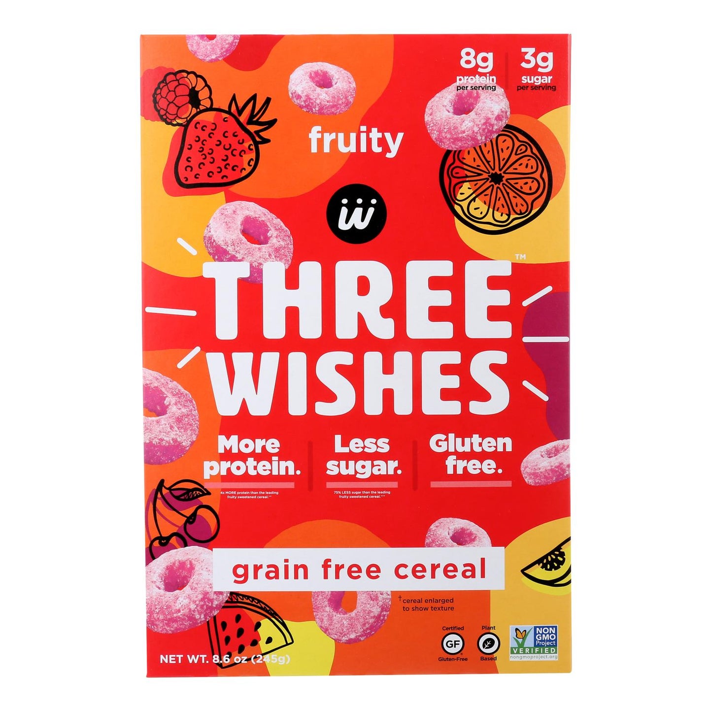 Three Wishes - 谷物水果无麸质 - 6-8.6 盎司一箱