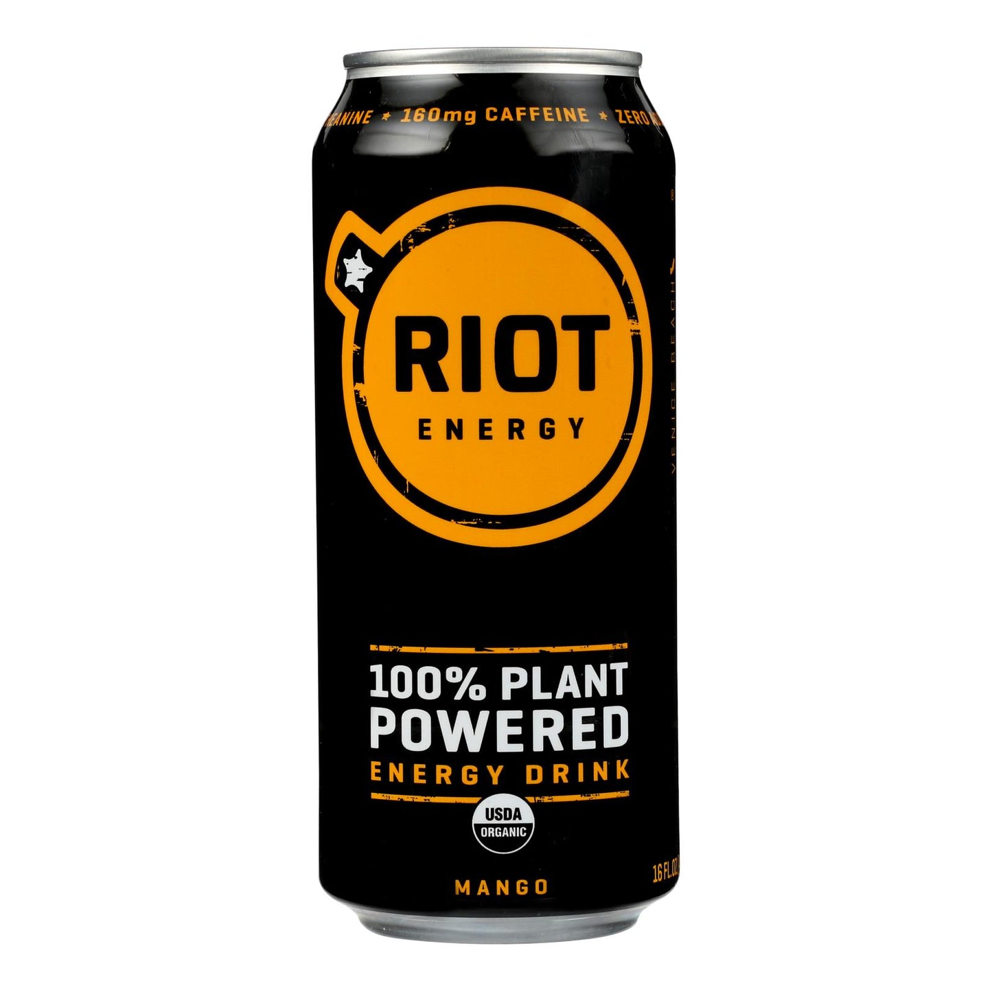 Bebida energética Riot Energy con sabor a mango, caja de 12 a 16 onzas