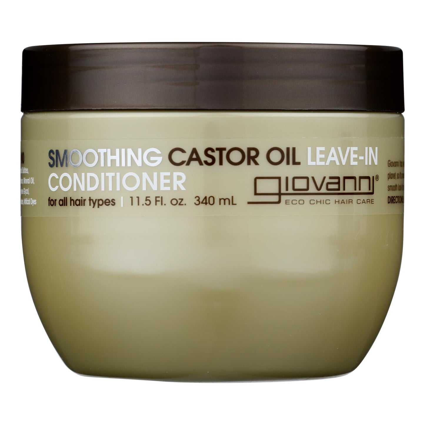 Productos para el cuidado del cabello Giovanni - Acondicionador sin enjuague con aceite de ricino - 1 unidad - 11,5 oz