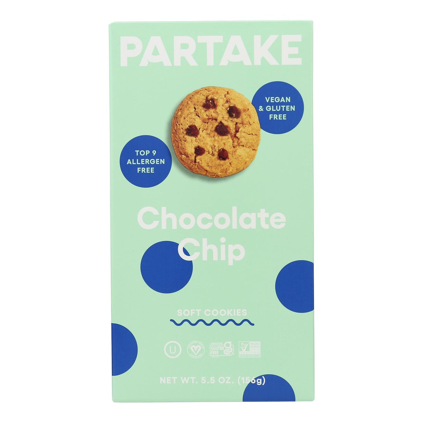 Partake Foods - Galletas con chispas de chocolate - Caja de 6 - 5,5 oz