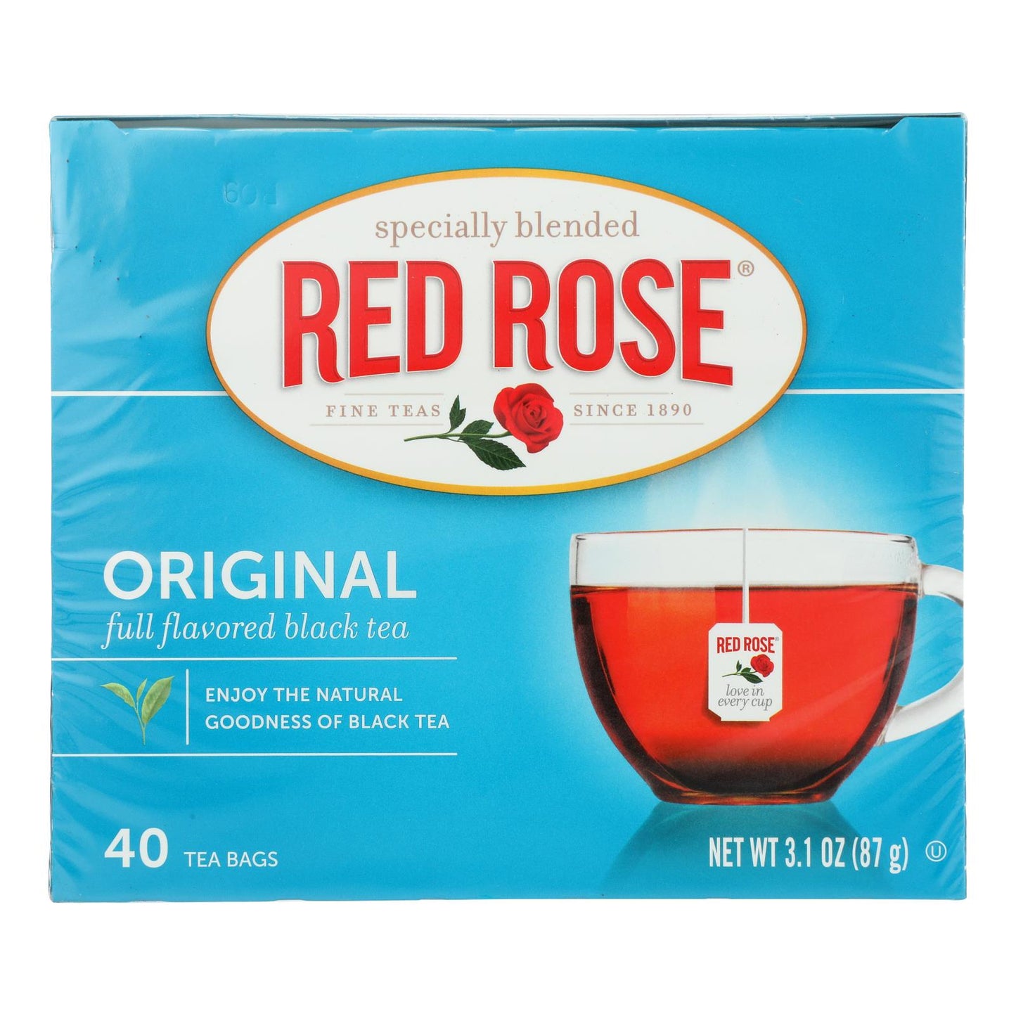 Té negro con sabor intenso Red Rose - Caja de 6 - 40 unidades