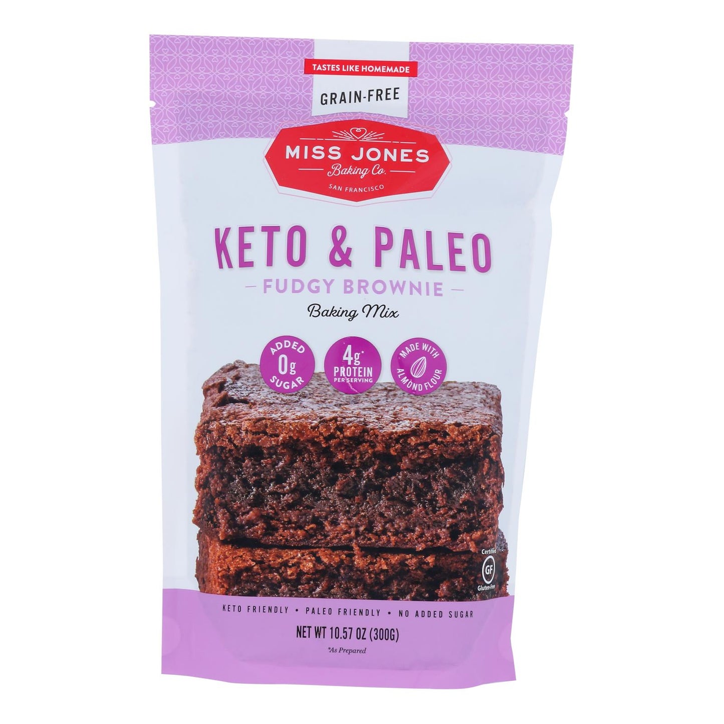 Mezcla para brownies cetogénica de Miss Jones Baking Co., caja de 6 unidades de 10,57 oz