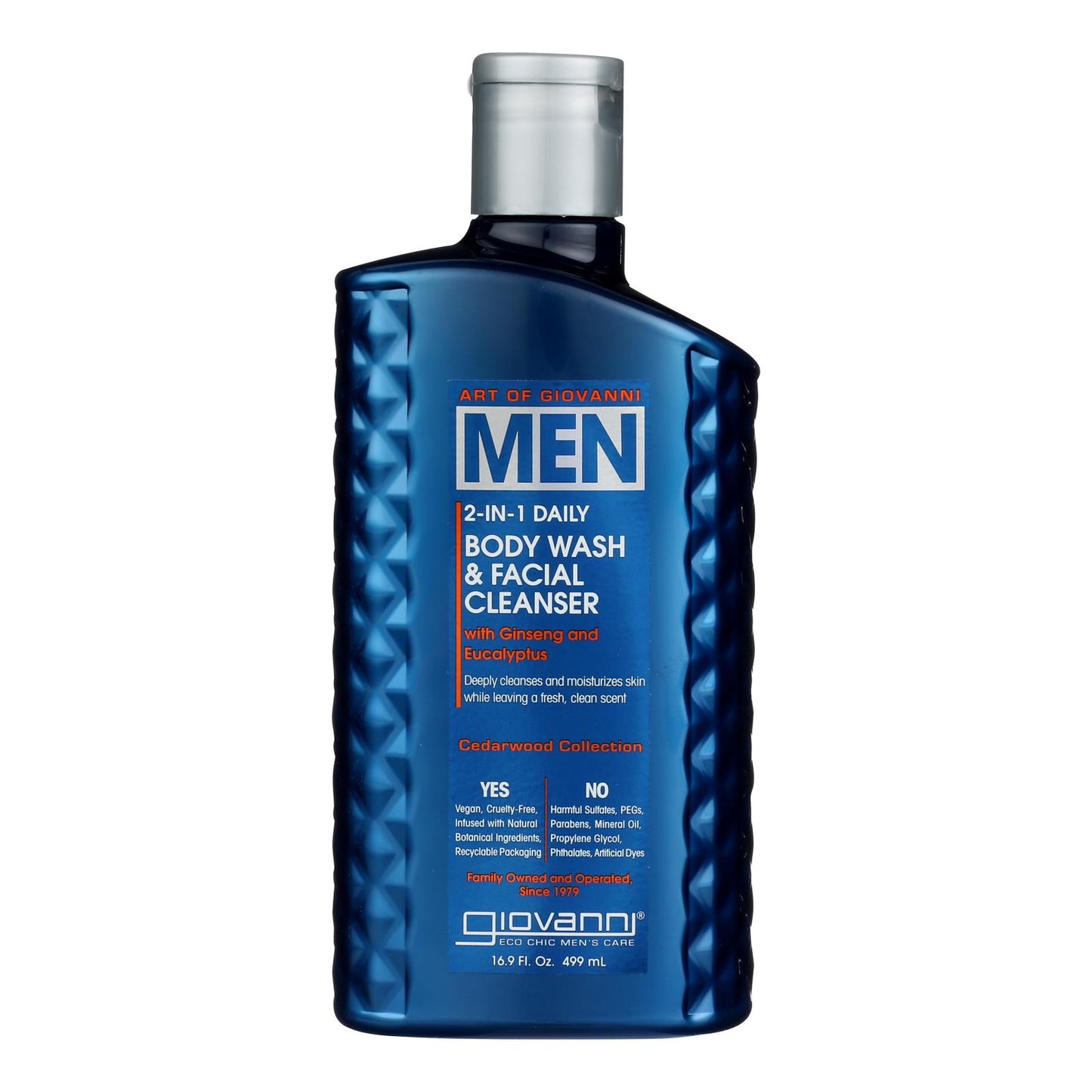 Productos para el cuidado del cabello Giovanni - 2 en 1 gel de baño y ducha para hombres - 1 unidad - 16,9 oz
