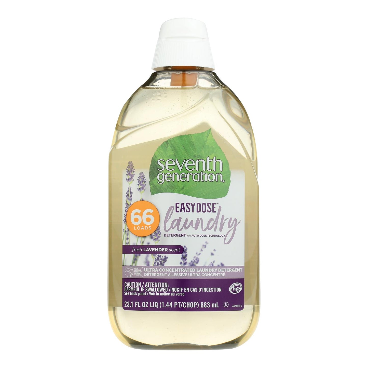 Séptima generación - Lavanda para lavandería de dosis fácil - Caja de 6 - 23,1 fz