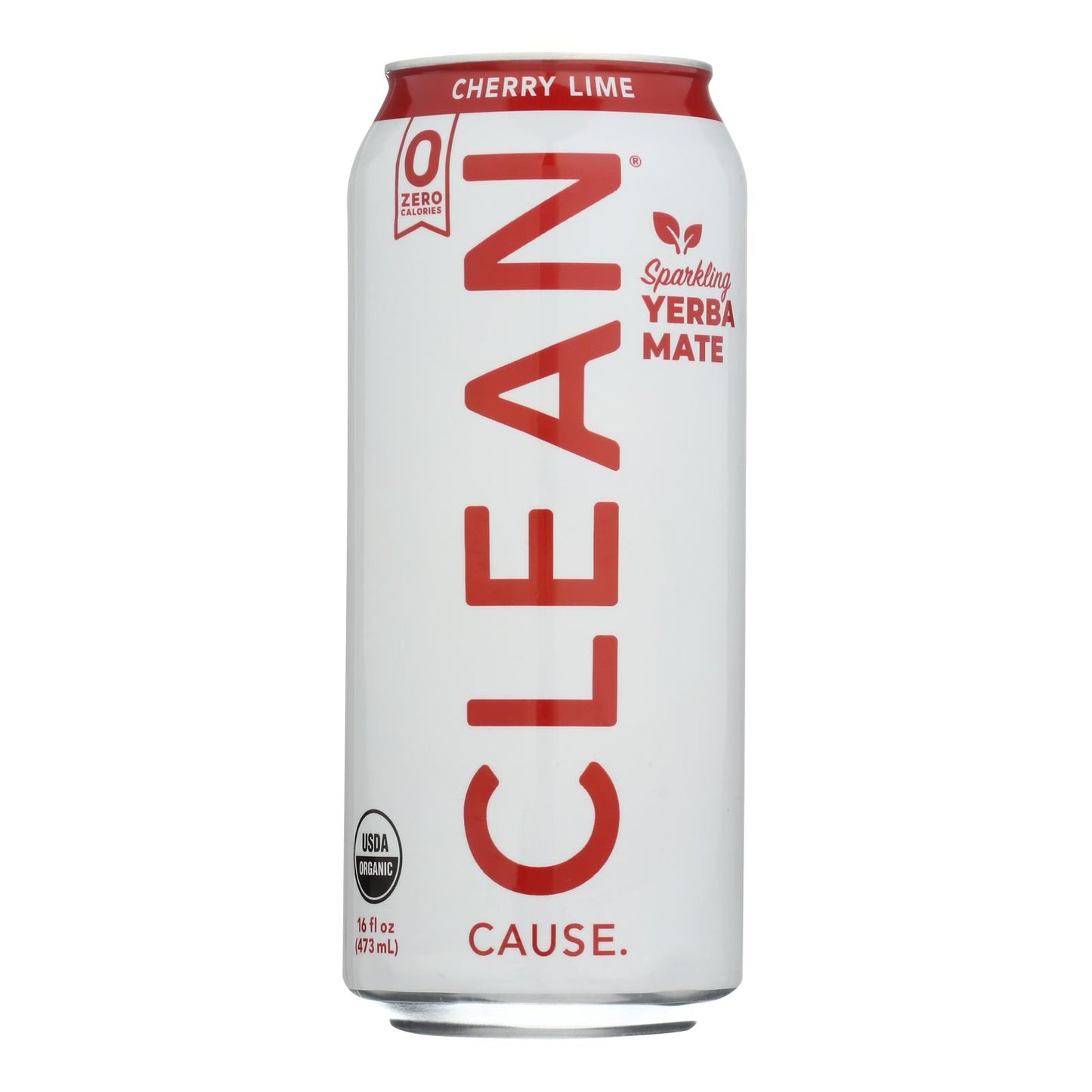 Clean Cause - Refresco de cereza y lima espumoso Yrba - Caja de 12 a 16 Fz