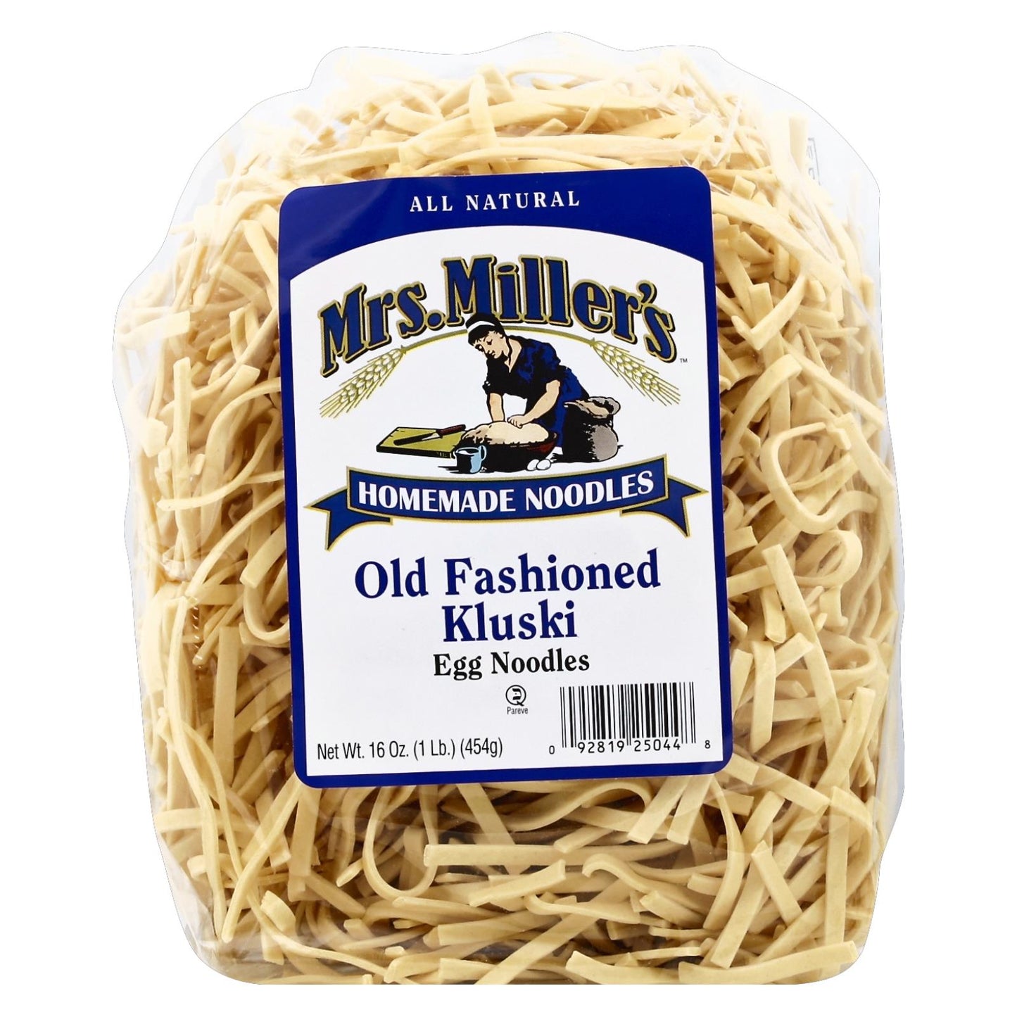 Fideos caseros de la Sra. Miller Fideos de huevo Kluski a la antigua usanza - Caja de 6 - 16 oz