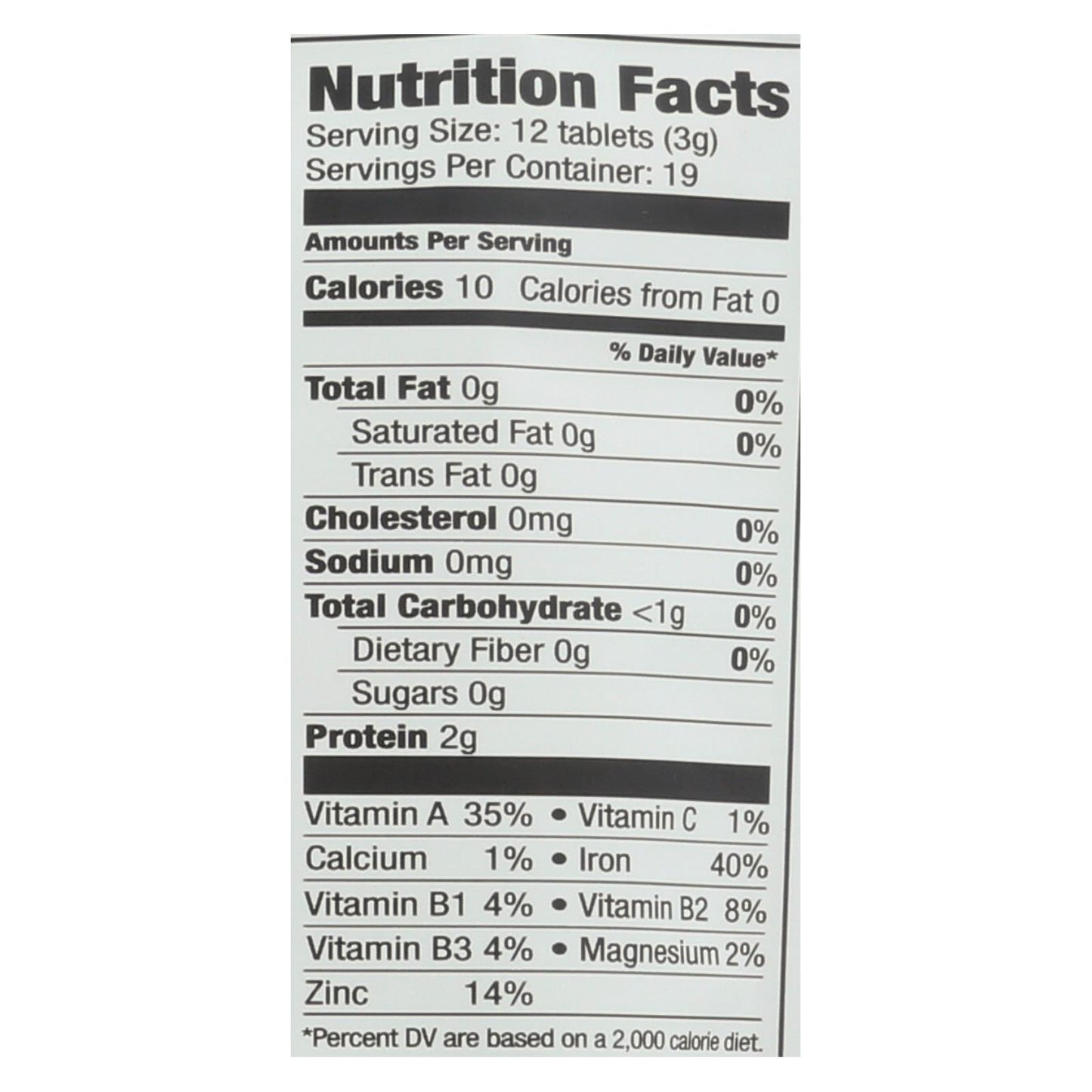 Sunfood Superfoods 小球藻片 - 1 片 - 2 盎司