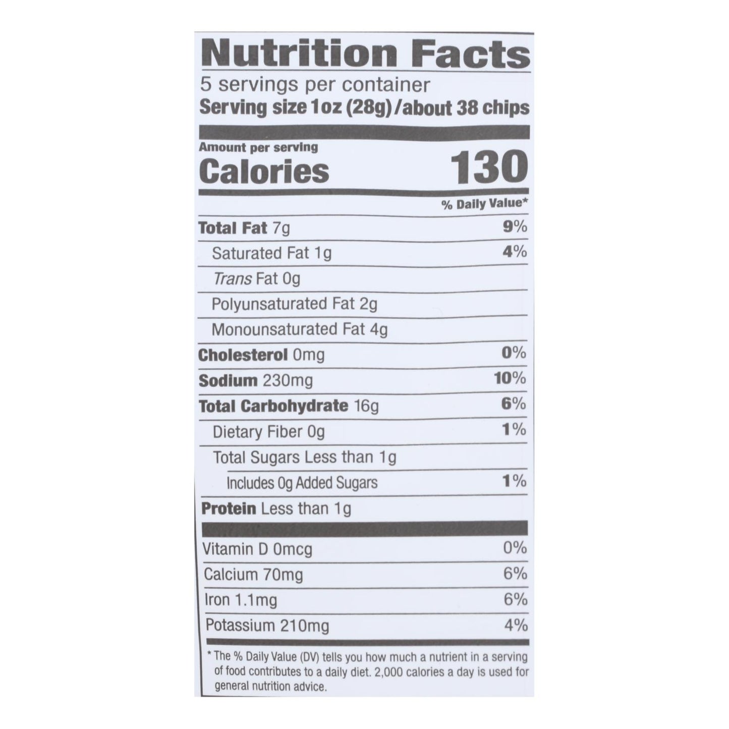 Porciones sensatas - Chips vegetarianos - Sal marina - Caja de 12 - 5 oz.