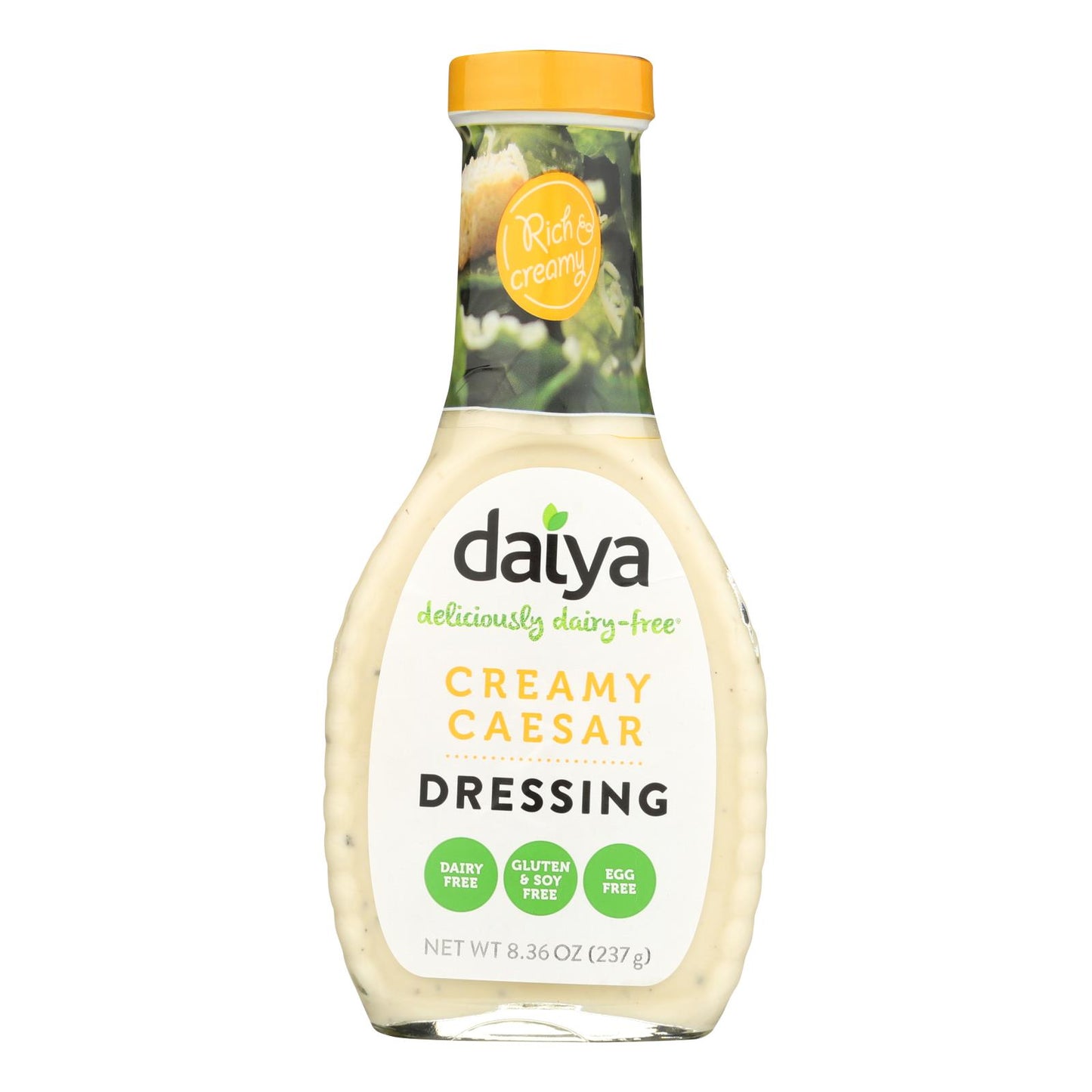 Daiya Foods - Aderezo para ensaladas sin lácteos - César cremoso - Caja de 6 - 8,36 fl oz.