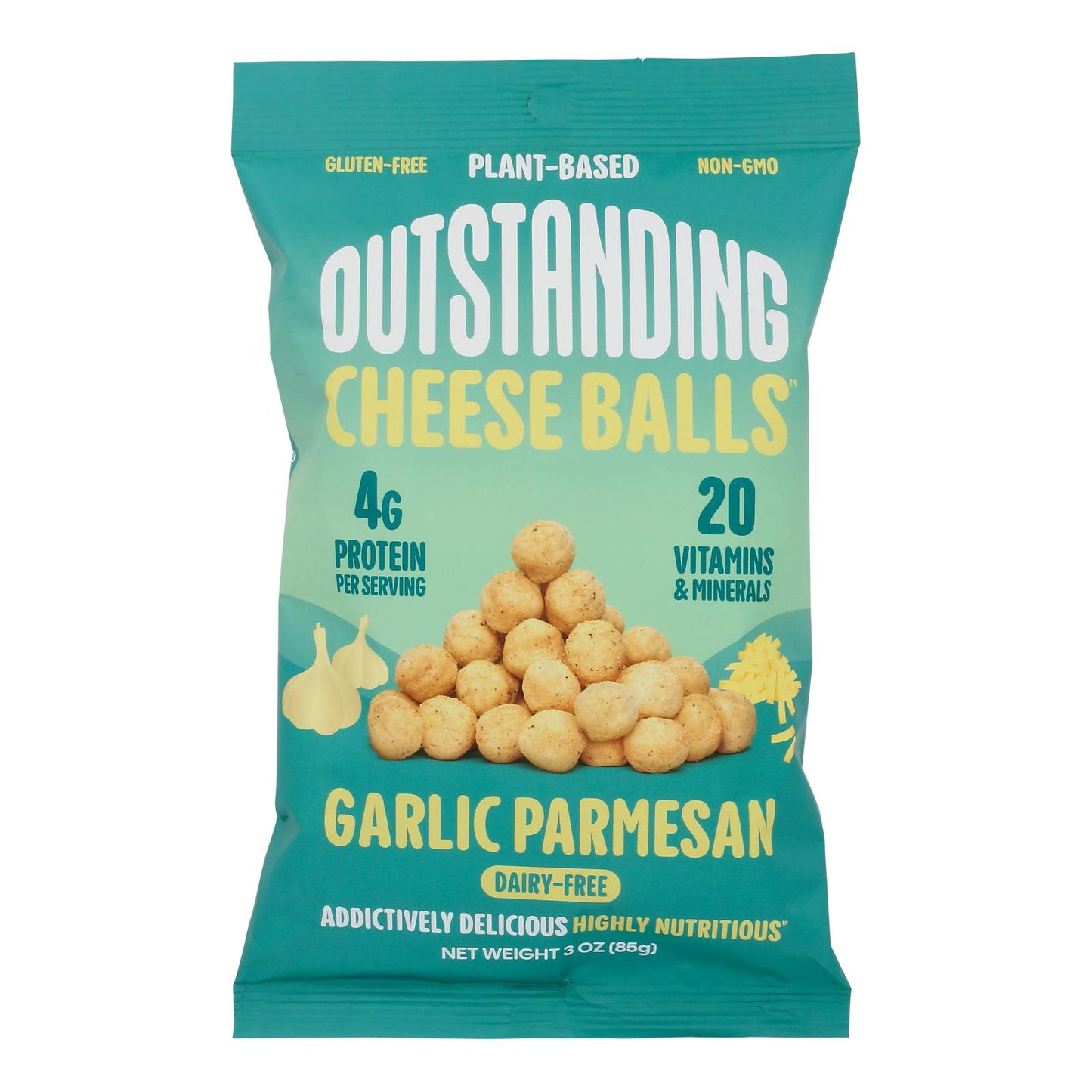 Outstanding Foods - Bolitas de queso y ajo - Caja de 8 - 3 oz