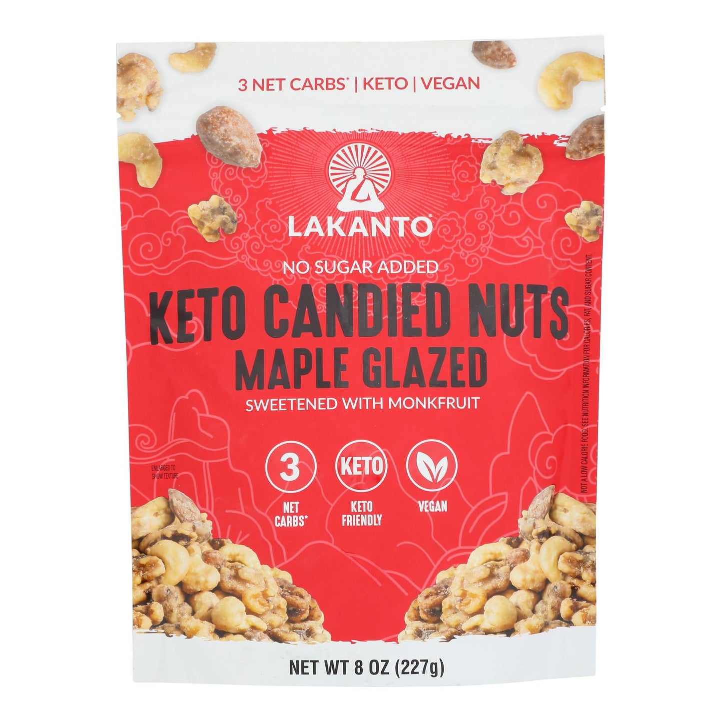 Lakanto - Nueces Keto Glaseadas con Arce - Caja de 12 de 8 oz