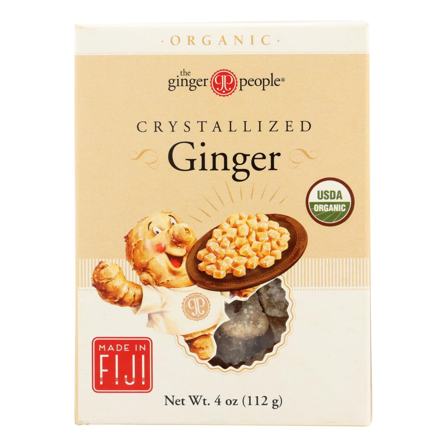 Caja de jengibre cristalizado orgánico Ginger People - 4 oz - Caja de 12