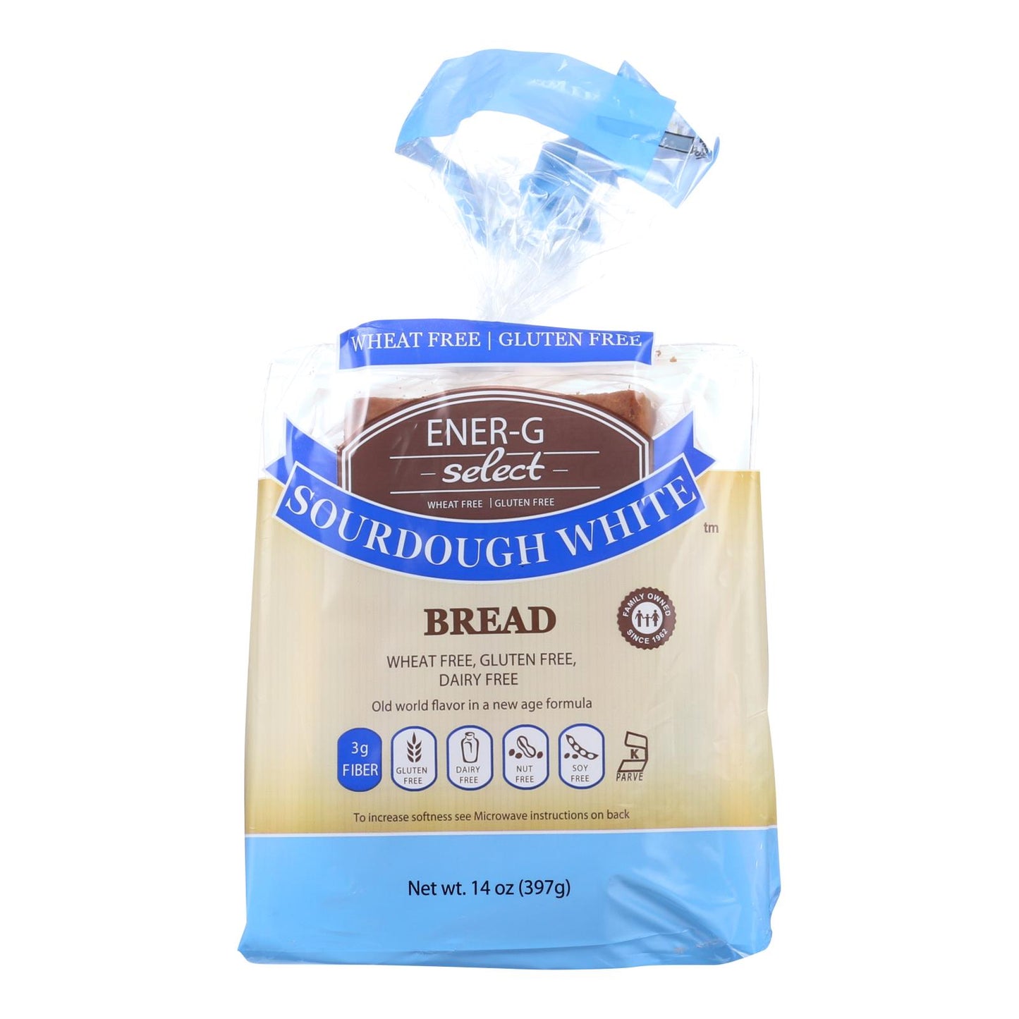 Ener-g Foods - Pan - Selecto - Masa madre blanca - 14 oz - Caja de 6