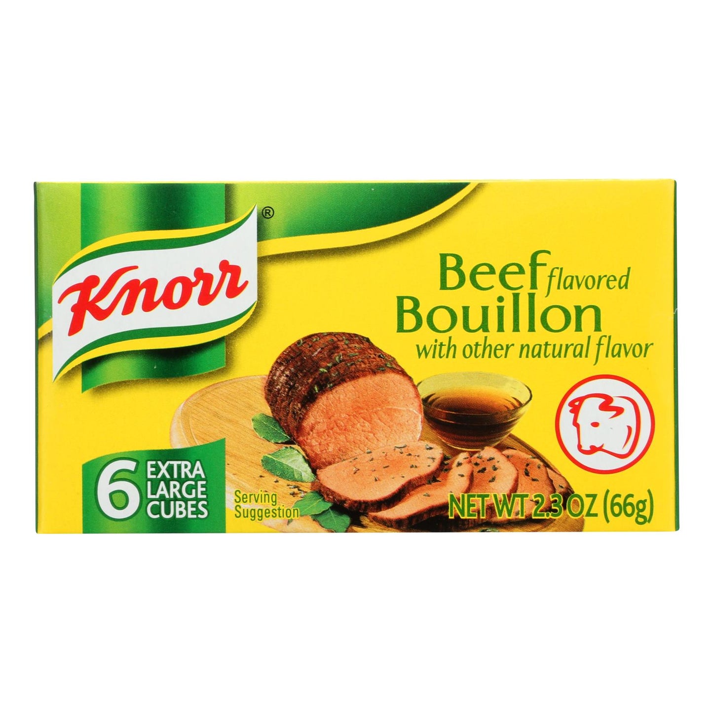 Cubitos de caldo Knorr de res, extra grandes, 2,3 oz, caja de 24