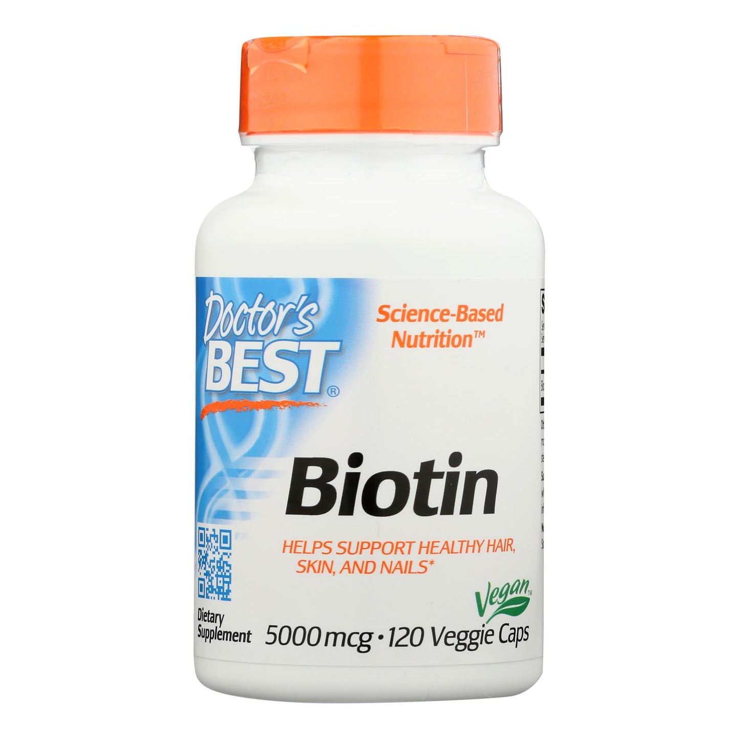 Doctor's Best - Biotina 5000 mcg - 1 unidad - 120 cápsulas vegetales