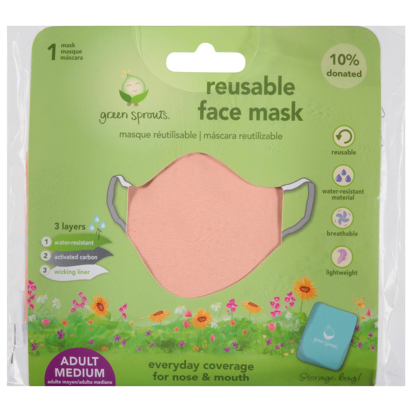 Brotes verdes - Fce Msk Reuse Adlt Md Cor - 1 unidad - ct