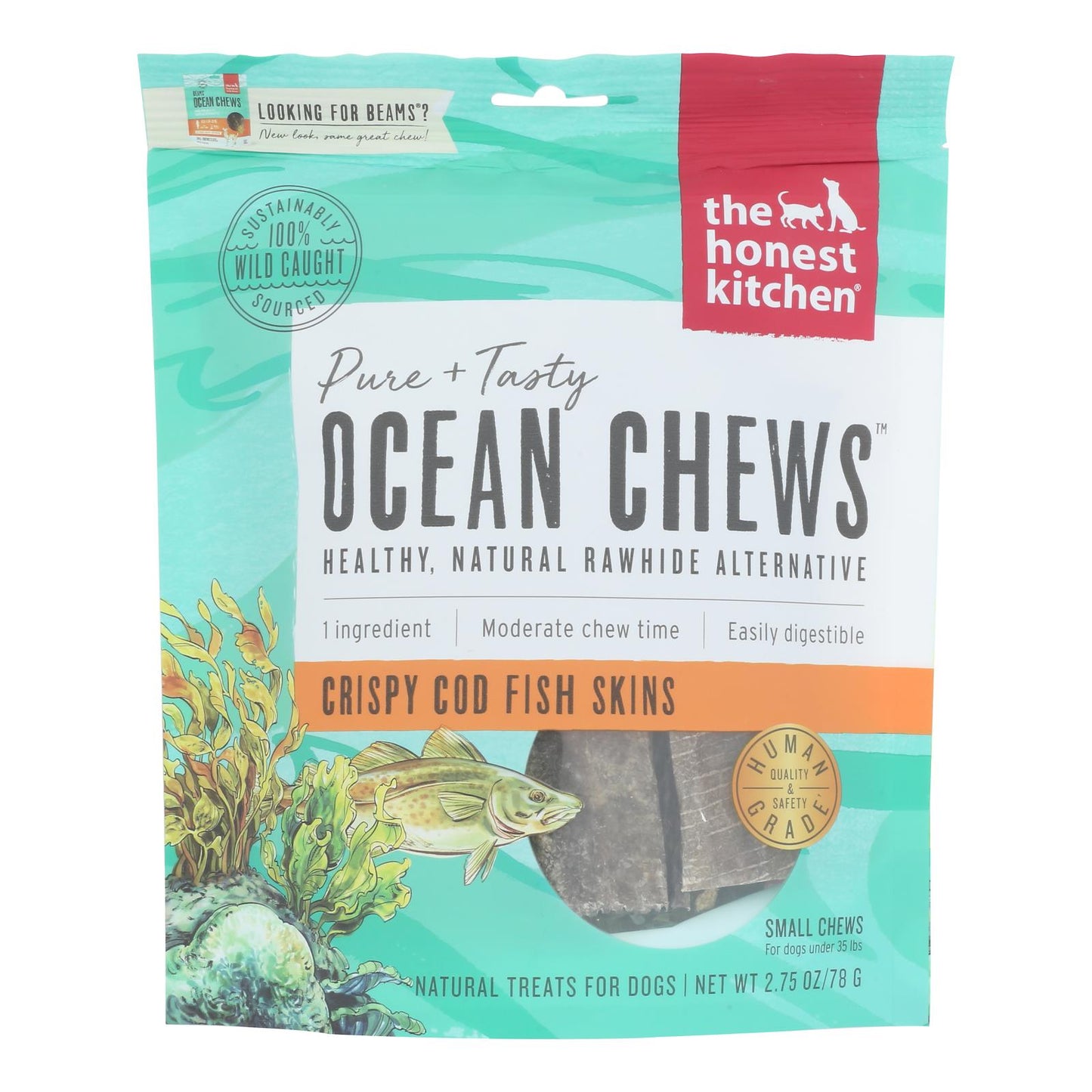 诚实厨房 - 狗用 Trt Ocean Chew 小号 - 6 盒装 - 2.75 盎司