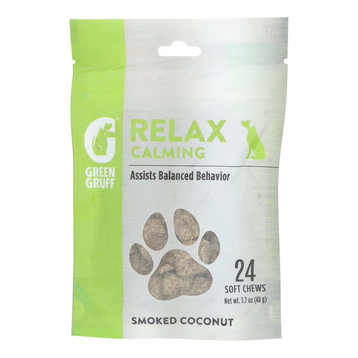 Green Gruff - Suplemento calmante y relajante para perros - Caja de 6 - 24 unidades