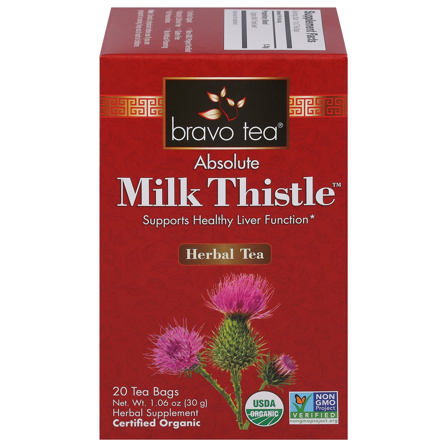 Bravo Teas&herbs - Té de cardo mariano - 1 unidad - 20 bolsas