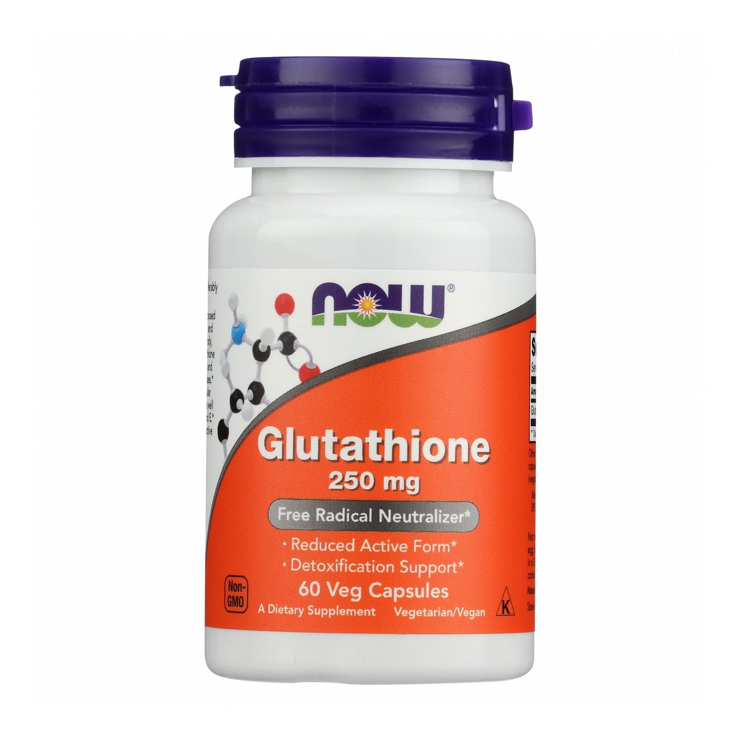 Now Foods - L-glutatión 250 mg - 1 unidad - 60 cápsulas vegetales