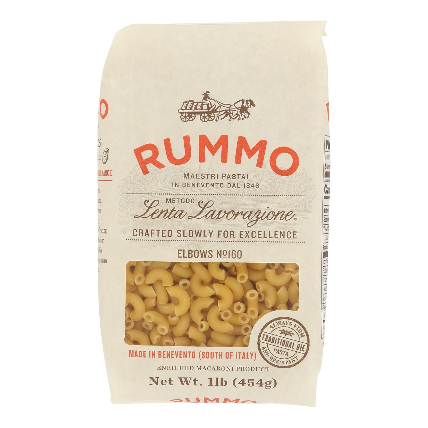 Rummo - Codos de pasta - Caja de 12 unidades de 1 libra