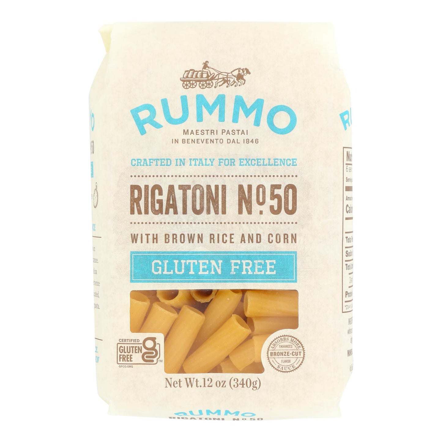 Rummo - Pasta Rigatoni Sin Gluten - Caja De 12-12 Oz