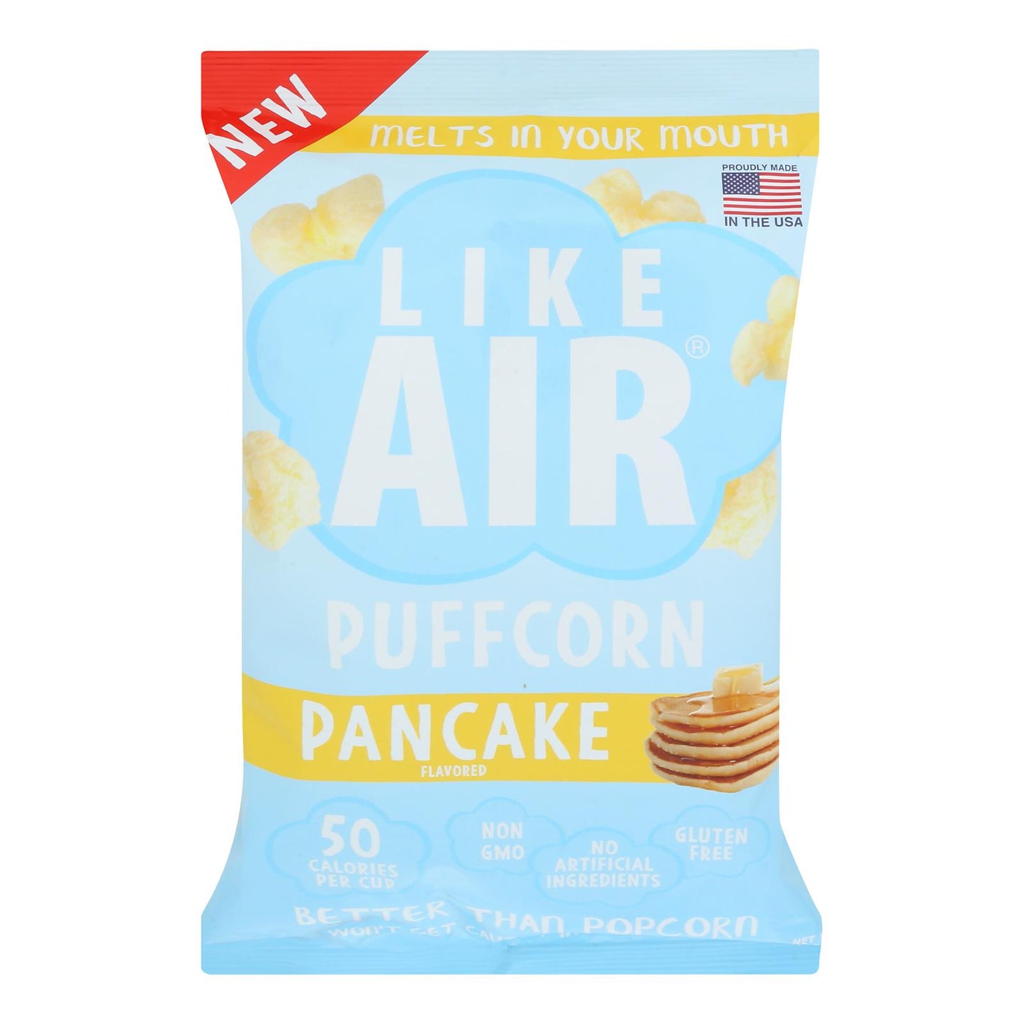 Like Air - Panqueque horneado con maíz inflado - Caja de 12 - 4 oz
