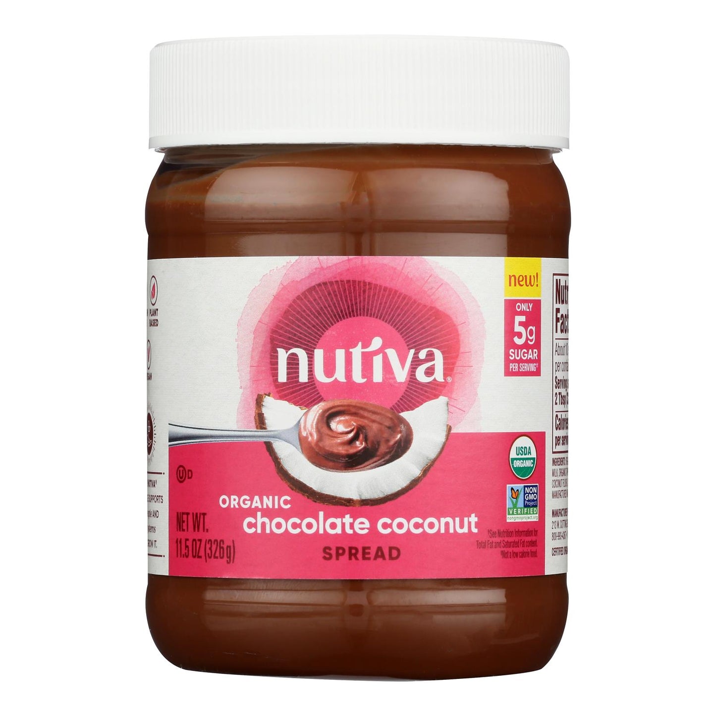 Nutiva - Crema de chocolate y coco - Caja de 6 - 11,5 oz