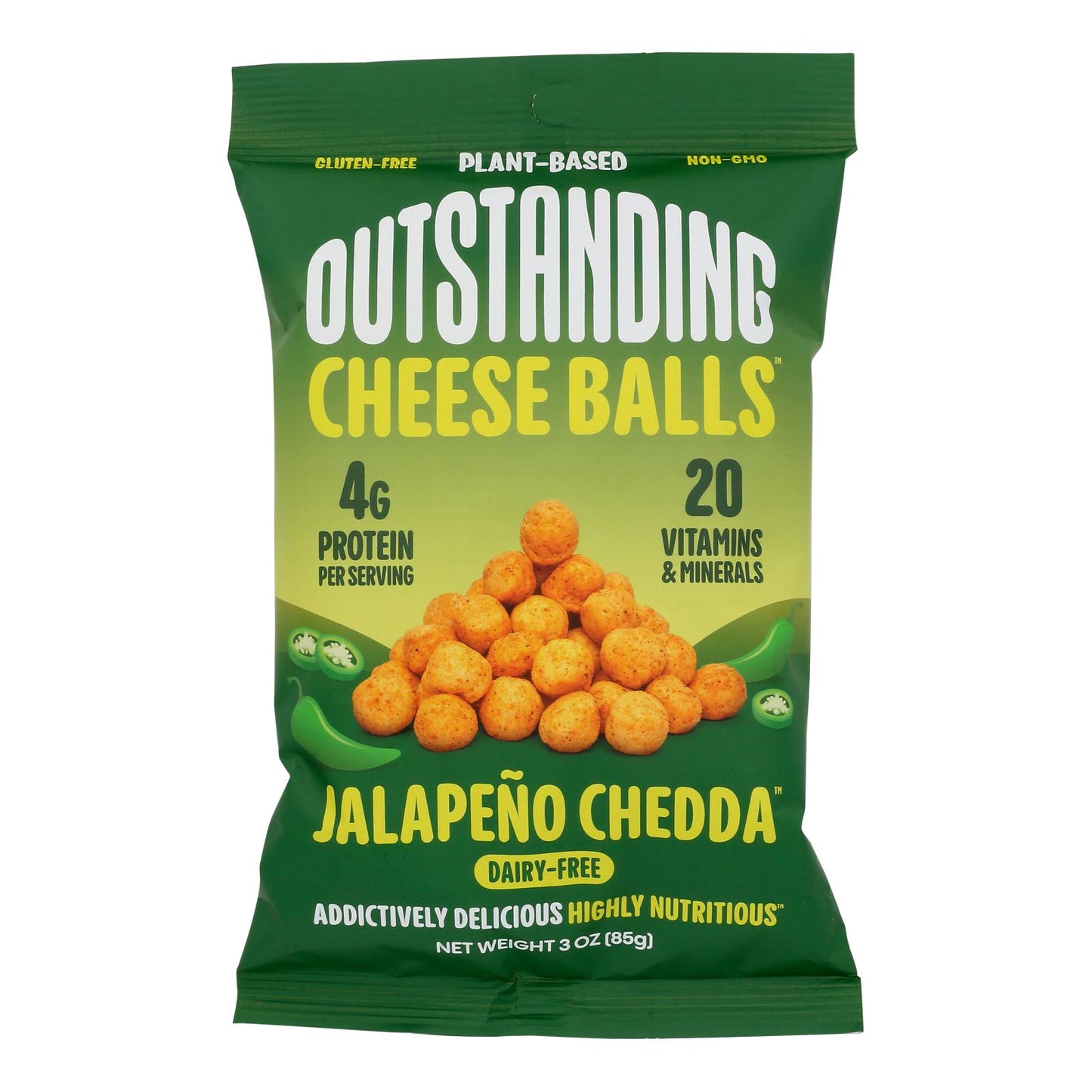 Outstanding Foods - Bolitas de queso y jalapeño - Caja de 8 - 3 oz