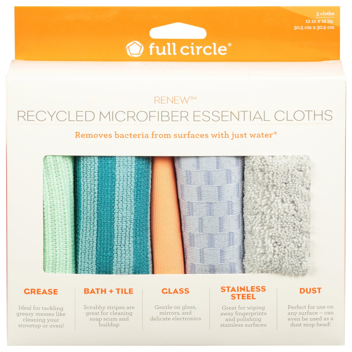 Full Circle Home - Paños de microfibra - Caja de 6-5 unidades