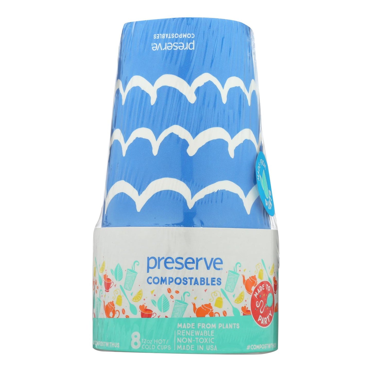 Conservas - Vasos Hot Compo Azul - Caja De 12 - 8 Ud