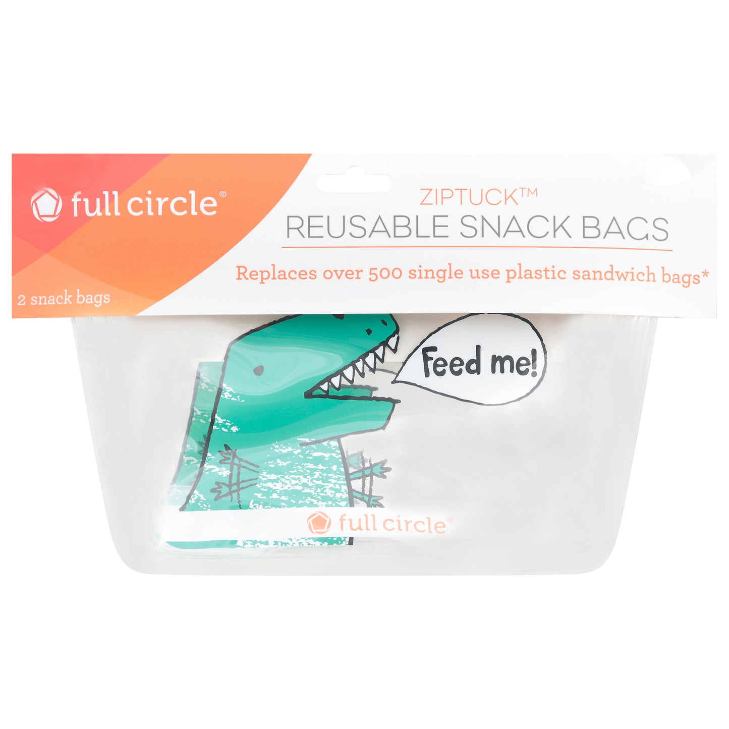 Full Circle Home - Bolsas para refrigerios con cierre hermético - Caja de 12 - 2 unidades