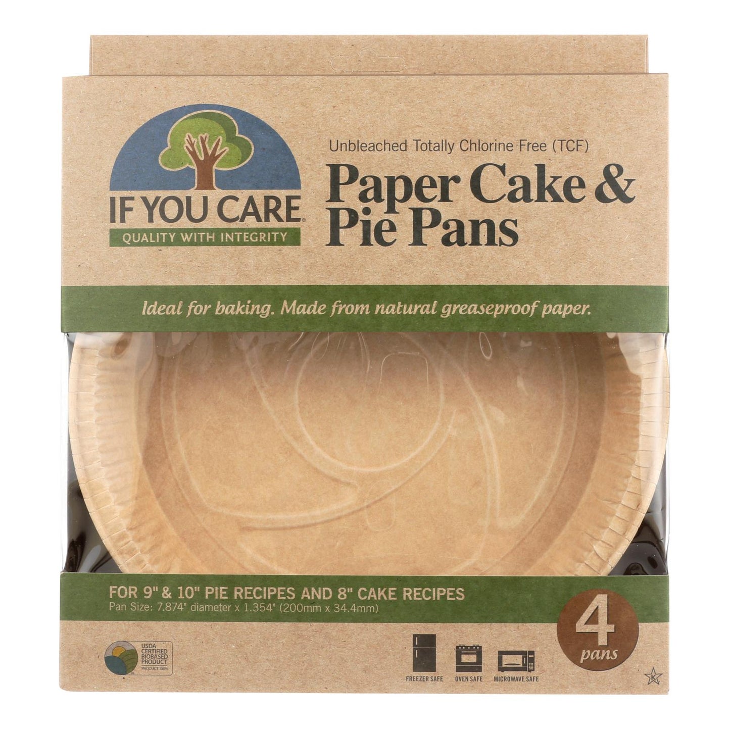 Moldes para hornear tartas If You Care - Paper Cake - Caja de 6 - 4 unidades