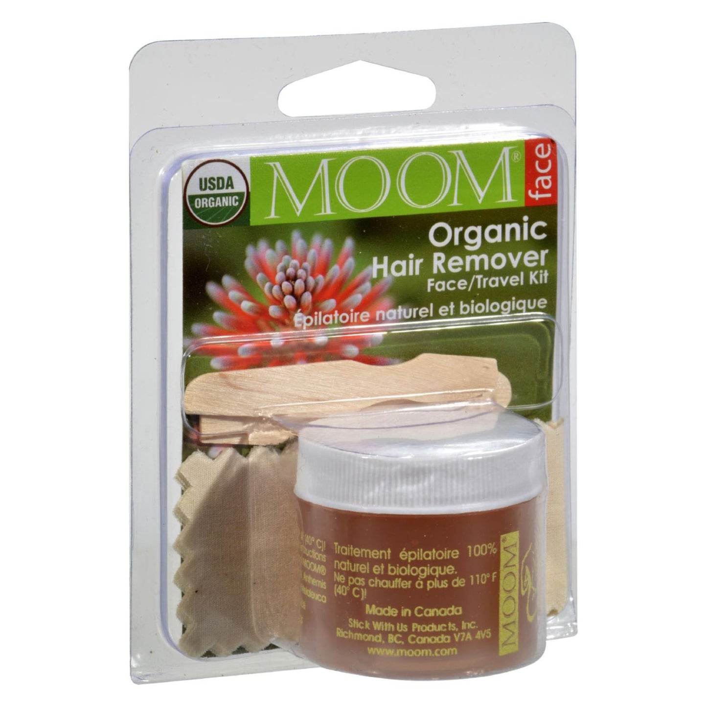 Minikit de depilación orgánica Moom - 1 kit