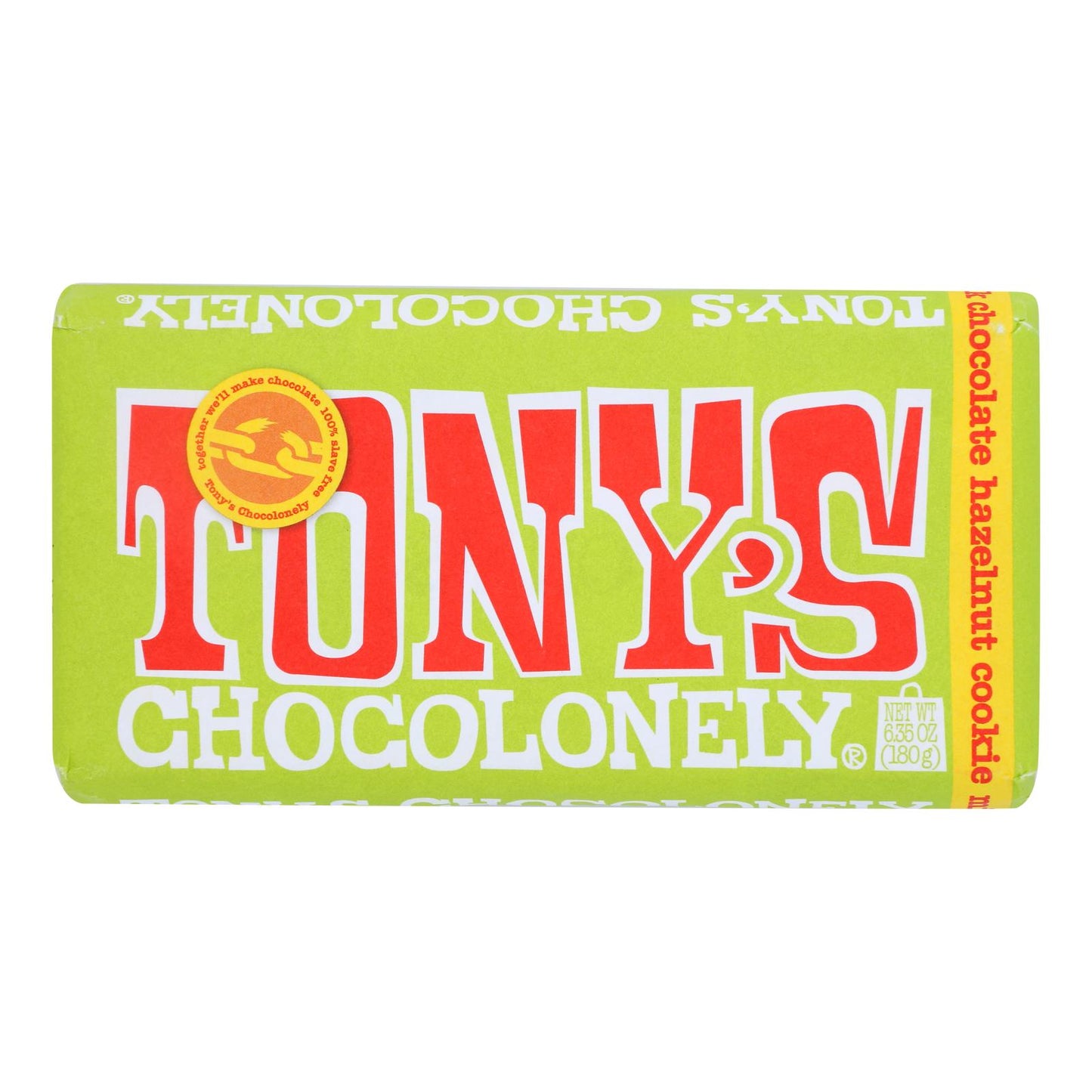 Tony's Chocolonely - 牛奶巧克力榛子饼干条 - 15 盒装 - 6.35 盎司