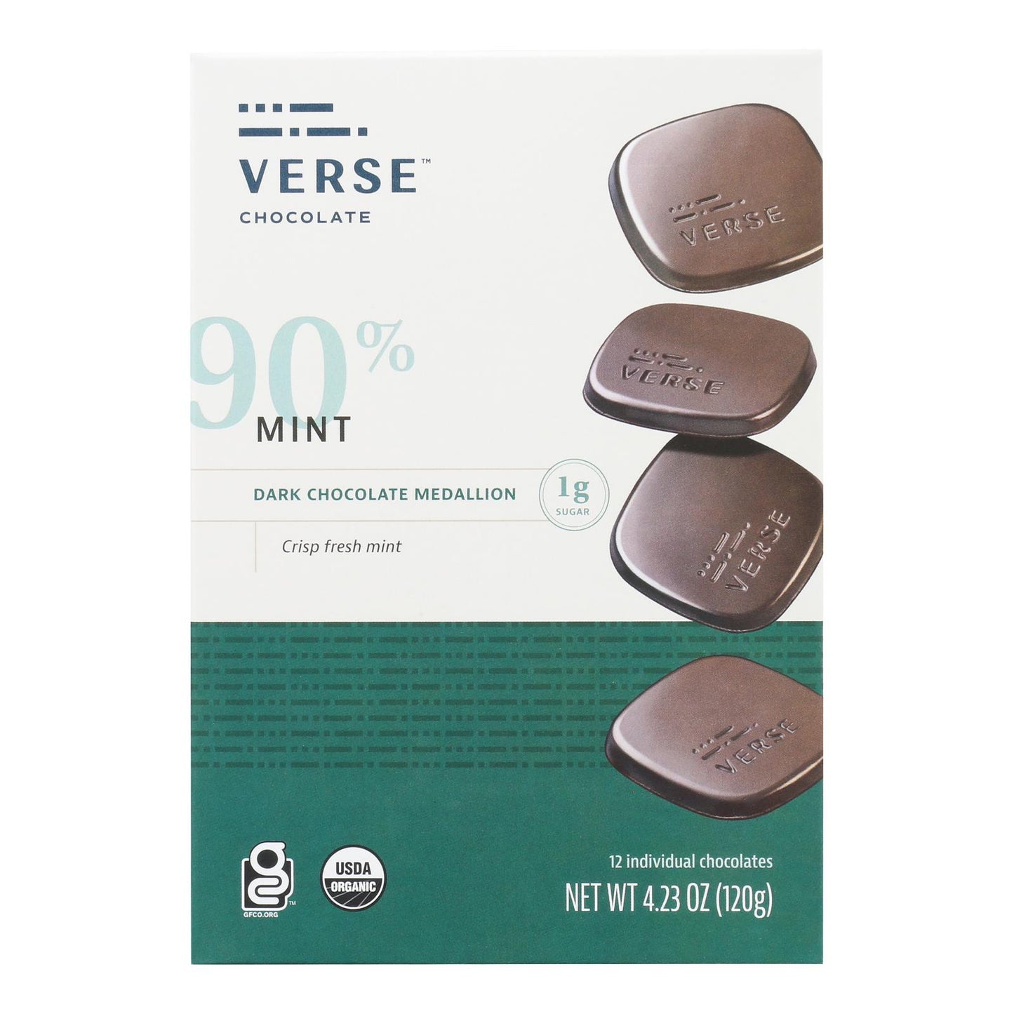 Verse Chocolate - 黑薄荷巧克力 - 6 盒装 - 4.23 盎司