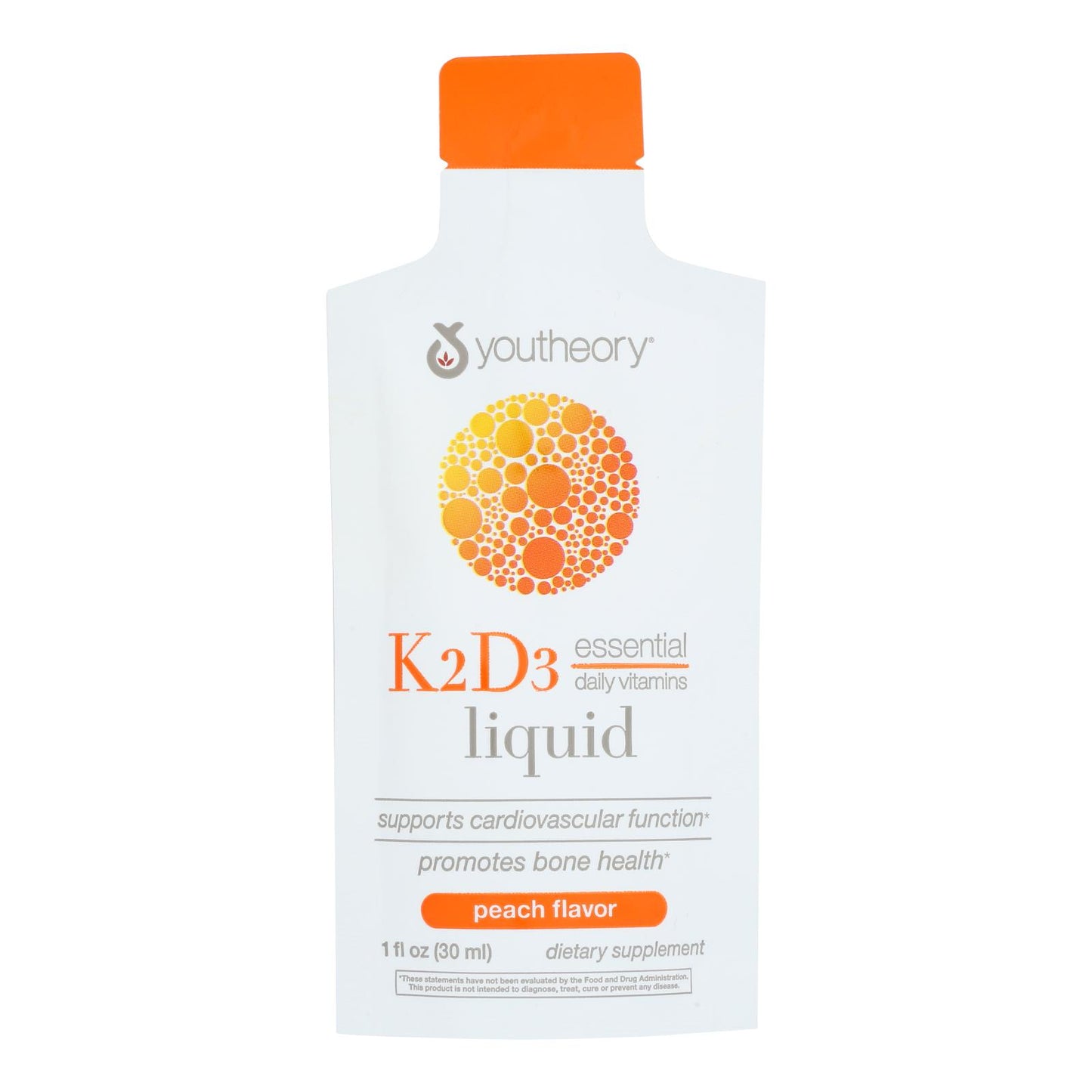 Youtheory - 液体维生素 K2d3 桃子 - 12 瓶装 - 1 液量盎司