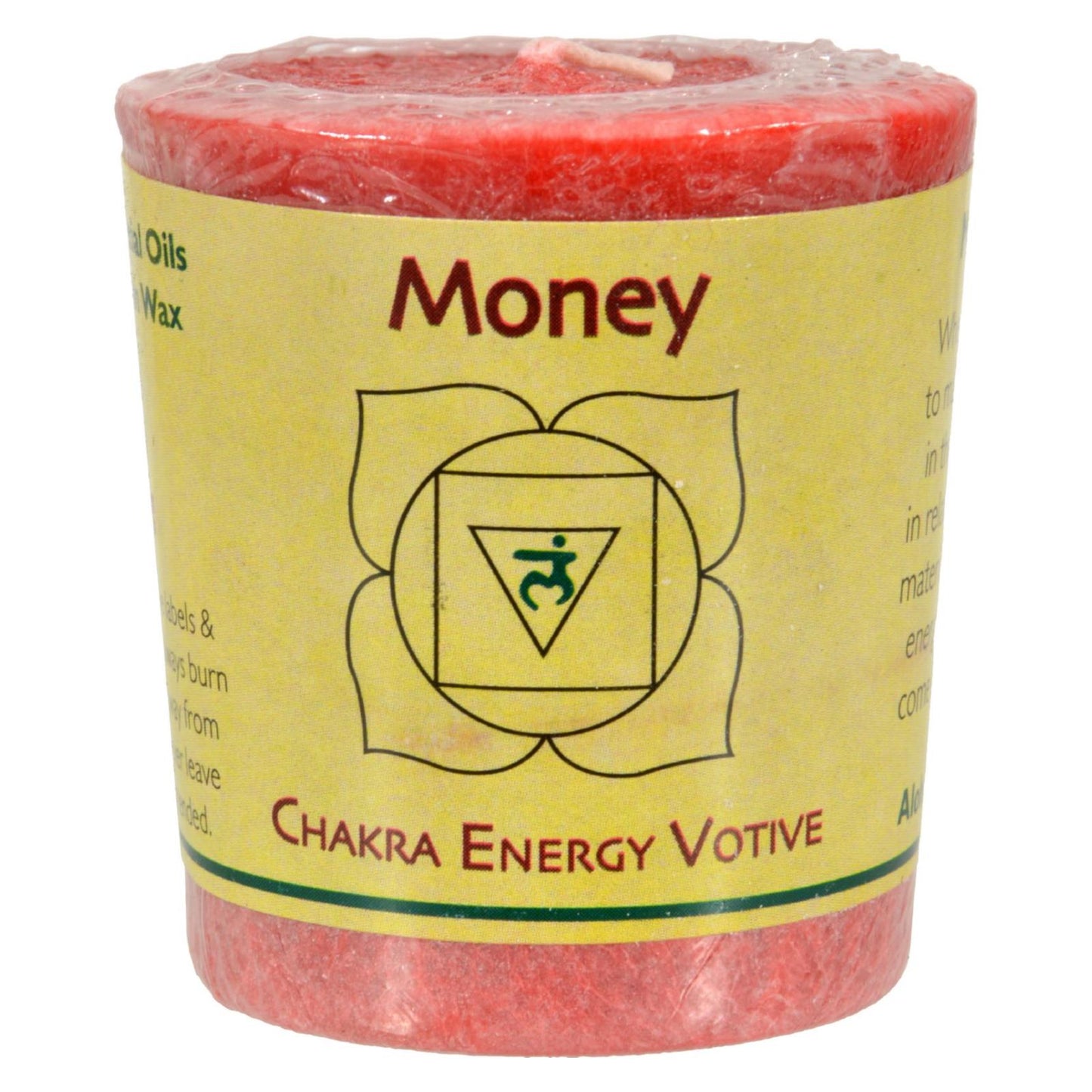 Aloha Bay - Vela votiva Chakra - Dinero - Caja de 12 - 2 oz