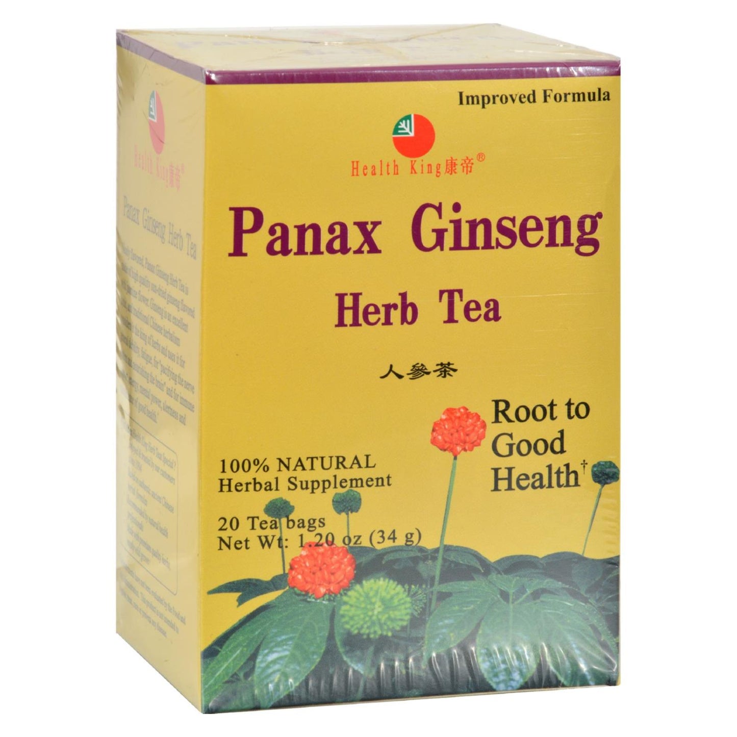 Health King Medicinal Teas 人参茶 - 20 包
