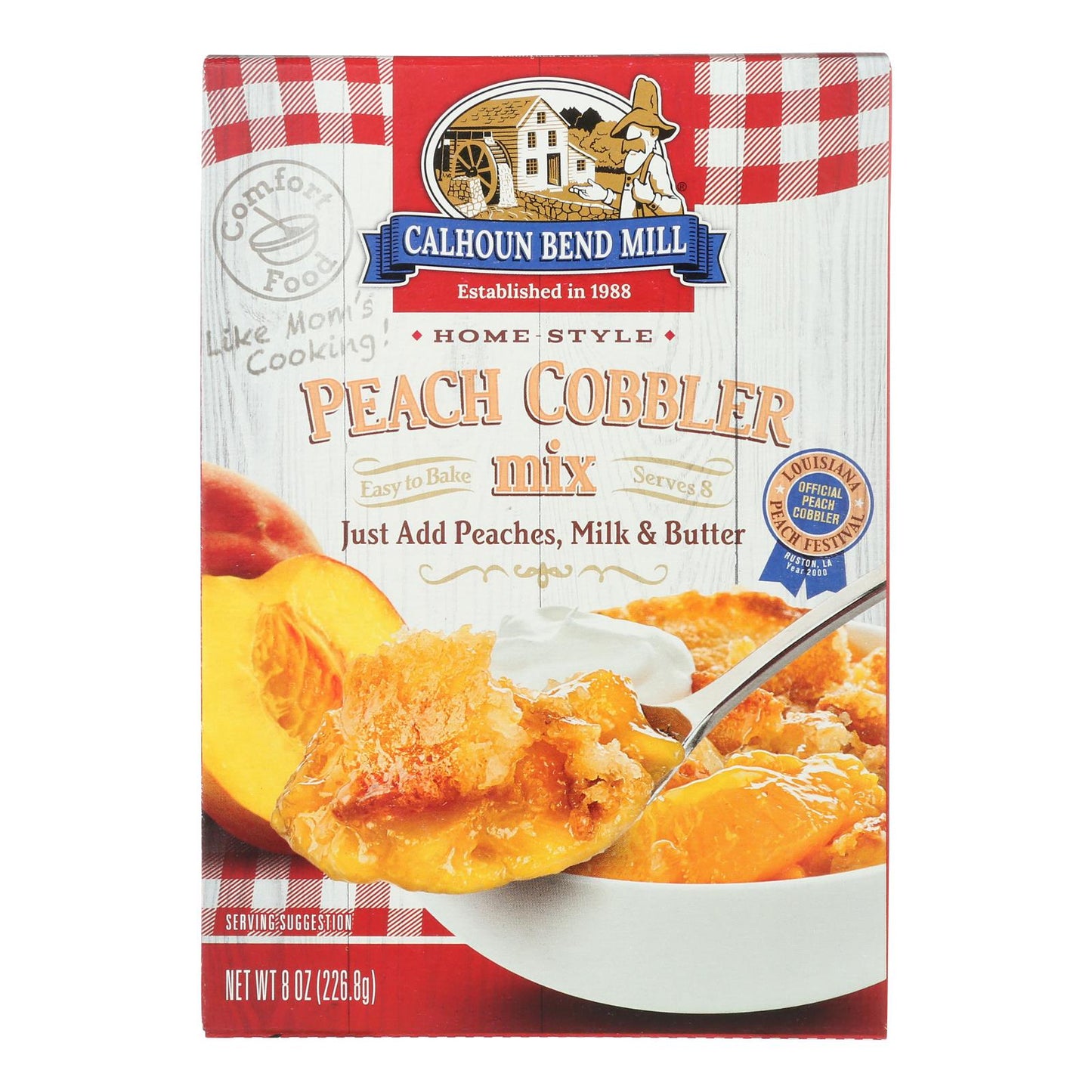 Calhoun Bend Mix - Zapatero de melocotón - Caja de 6 - 8 oz