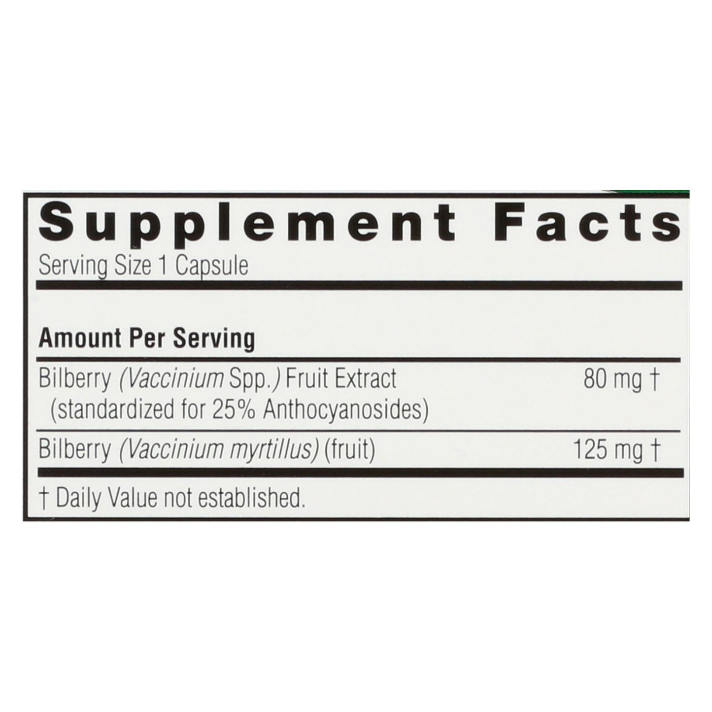 Nature's Answer-越橘提取物 - 90 粒素食胶囊