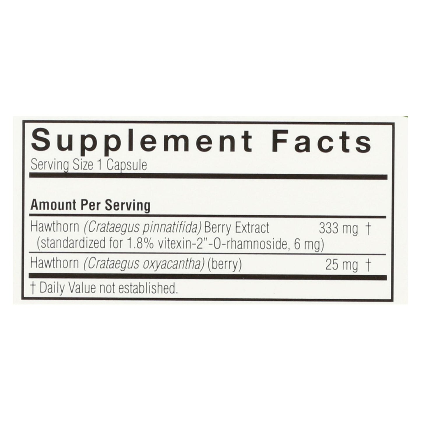 Nature's Answer - Extracto de hoja de espino - 60 cápsulas vegetarianas
