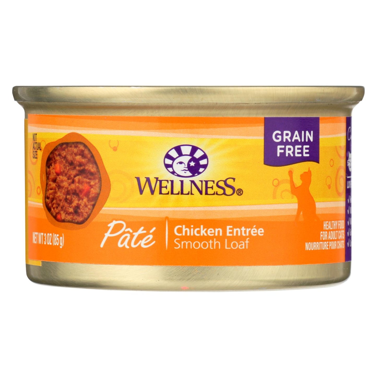 Wellness Pet Products 猫粮 - 鸡肉配方 - 24 盒装 - 3 盎司。