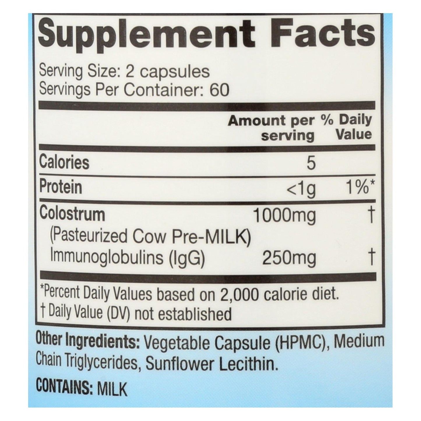 Symbiotics 初乳强化剂 - 480 毫克 - 120 粒胶囊